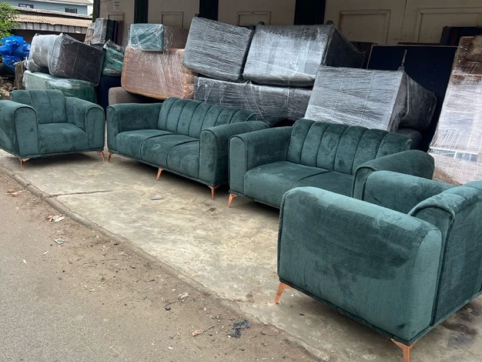 Salon velours vert